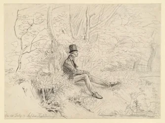 Caballero descansando en el bosque del Kahlenberg