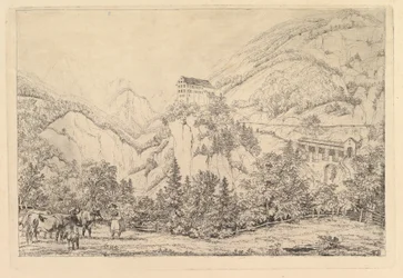 St. Georgsberg cerca de Schweiz en el Tirol, según Klein