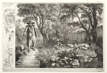 El anciano ante el puente de troncos Der Alte vor den Knuppelsteg, 1819