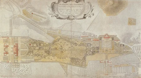 Plano del Parque Fredericiano de Sanssouci en Potsdam, 1772