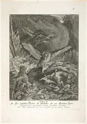 Fábula III, placa tres de Lehrreiche Fabeln aus dem Reiche der Theire