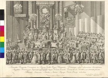 Coronación del emperador Leopoldo II como rey de Hungría en Bratislava el 15 de noviembre de 1790