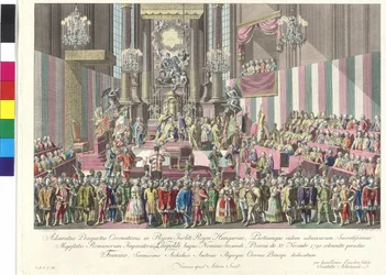 Coronación del emperador Leopoldo II como rey de Hungría en Bratislava el 15 de noviembre de 1790