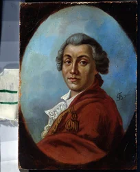 Portrait du poete Alexander Sumarokov (1717-1777) (Retrato del poeta Alexander Sumarokov). Pintura de Johann Friedrich August Tischbein (1750-1812). Huile sur toile