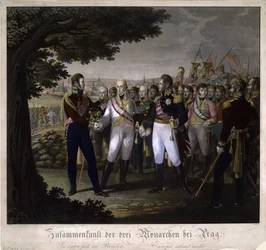 El encuentro entre los emperadores Francisco I de Austria, Alejandro I de Rusia y Federico Guillermo III
