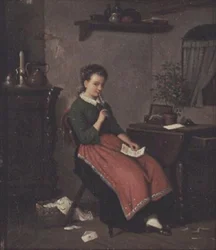 Joven escribiendo una carta de amor