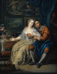 Pareja con casamentera