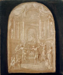 Danza alrededor del altar de sacrificios