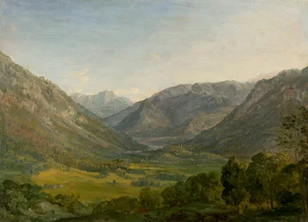 Valle de montaña (área cerca de Ruhpolding)