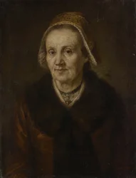Anciana con capucha