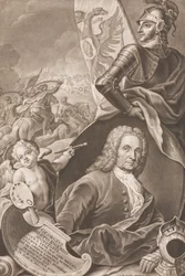 Retrato de Georg Philipp Rugendas 1666-1742, c. 1745