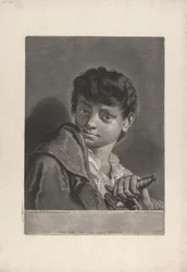 Retrato de un niño con una espada
