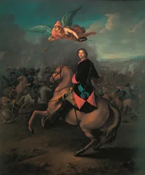 Pedro I en la batalla de Poltava, 1710s