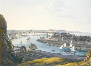 Vista de Dieppe, principios del siglo XIX