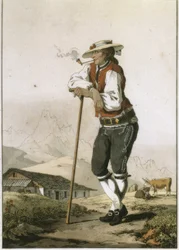 Un granjero del cantón de Unterwalden