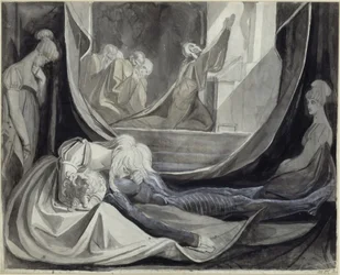 Kriemhild vela el cuerpo de Sigfrido