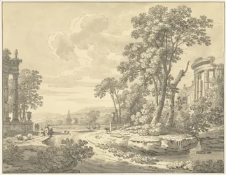 paisaje italiano con ruinas
