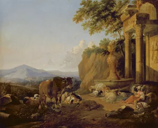 Paisaje con una ruina
