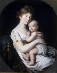 Princesa heredera Luise von Preussen con el príncipe heredero Friedrich Wilhelm IV, 1796