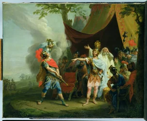Aquiles tiene una disputa con Agamenón, 1776