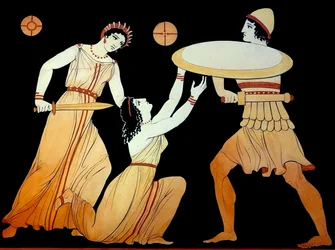 Escena clásica c.1796 (Grabado en placa de cobre)