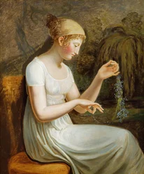 Niña con flores