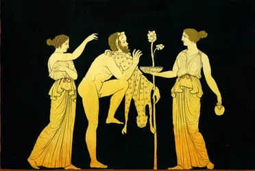 Dos ménades ofrecen vino a Dionisos c.1796