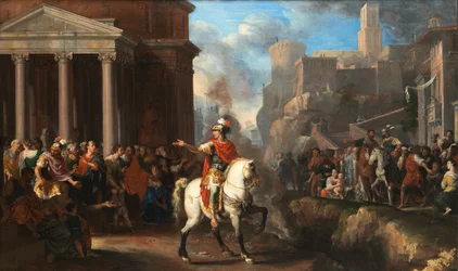 Johann Heiss Marcus Curtius se precipita al abismo