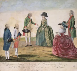 Encuentro entre José II de Alemania y la emperatriz Catalina la Grande en Koidak, 18 de mayo de 1787