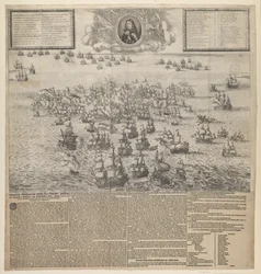 La batalla de Køge Bugt en julio de 1677