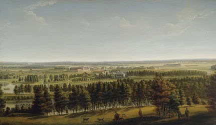 Vista del parque del castillo de Gattschina. Década de 1790