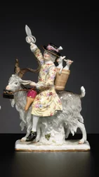 Figura de Meissen del Sastre Galés, finales del siglo XIX / XX