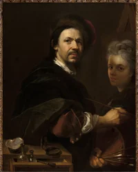 Autorretrato con su esposa