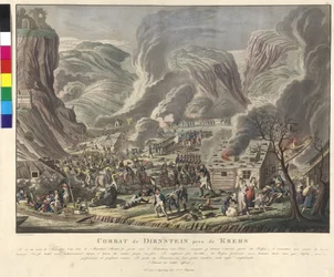 Batalla de Duernstein 1805 (aguafuerte y aguatinta)