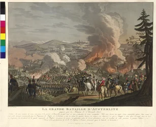 Batalla de Slavkov u Brna el 2 de diciembre de 1805 (aguafuerte y aguatinta)