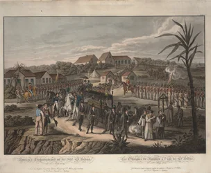 Procesión fúnebre de Napoleón Bonaparte en Santa Elena, 1821