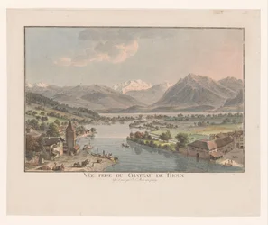 Vista del lago de Thuner desde el castillo de Thun
Vue prise du chateau de Thoun (título en el objeto)