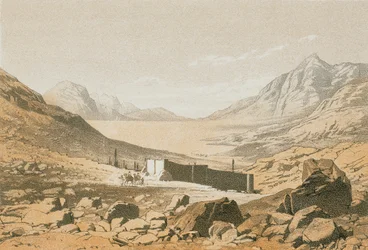 El Valle de Bostan. Grabado por Bernatz et alii - Steinkopk J.F. Editore
