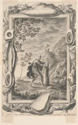 Estudio para Jacob Vierte Aceite sobre la Piedra en Betel, Placa 87, Physica Sacra