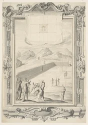 Estudio para el primer plano del Templo de Salomón, lámina 420, Physica Sacra
