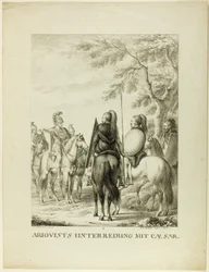 Conversación de Arioviste con Caezar