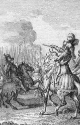 Representación de Alberto I del Sacro Imperio (1255-1308) en 1303 (Alberto I de Alemania en 1303) Grabado de Johann Michael Mettenleiter (1765-1853) 1800 Colección particular