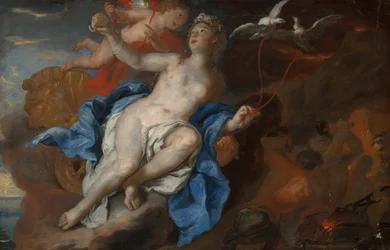 Venus y Cupido en la fragua de Vulcano, 1690-95