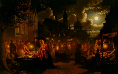Mercado a la luz de la luna, 1874