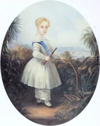 Afonso, Príncipe Imperial de Brasil, hijo mayor de Pedro II. 1846.