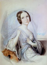 Retrato de la cantante Henriette Gertrude Sontag, siglo XIX