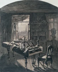 La habitación de Beethoven en el momento de su muerte, 1827