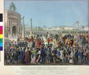 Entrada de Francisco I el 16.6.1814 en Viena