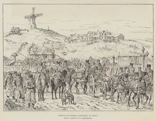 Llegada de la artillería rusa a Wilna