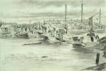 El puente Pei-Ho, agosto de 1900